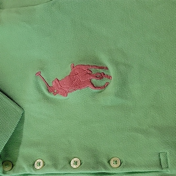 Kids Polo by Ralph Lauren Polo Shirt, Mint Green, Large, Pre-owned - Picture 3 of 7